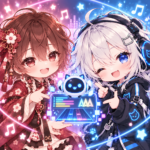 あんこ。とちゃっぴーがAIで強化された段位達成率計算ツールを案内する正方形イラスト。